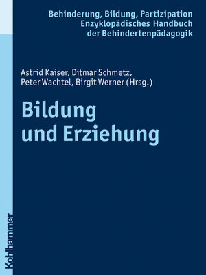 cover image of Bildung und Erziehung